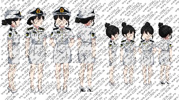 海军短袖夏常服（女列兵到将军）